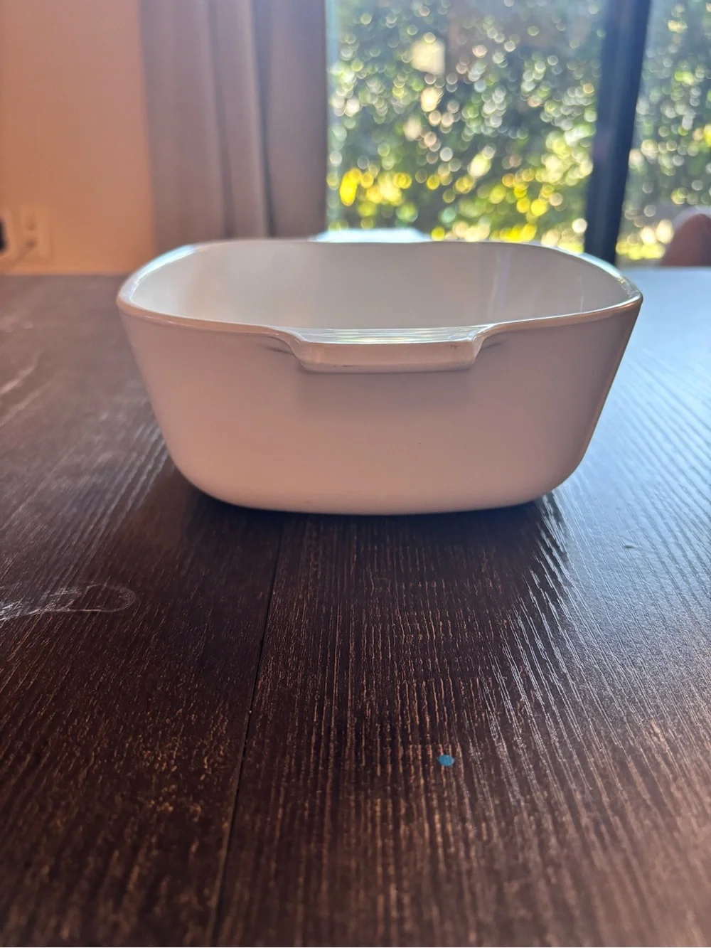 Vintage Corningware White & Blue Floral Square Casserole Dish